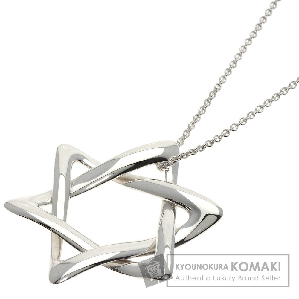 Tiffany Co Star of David Necklace Silver